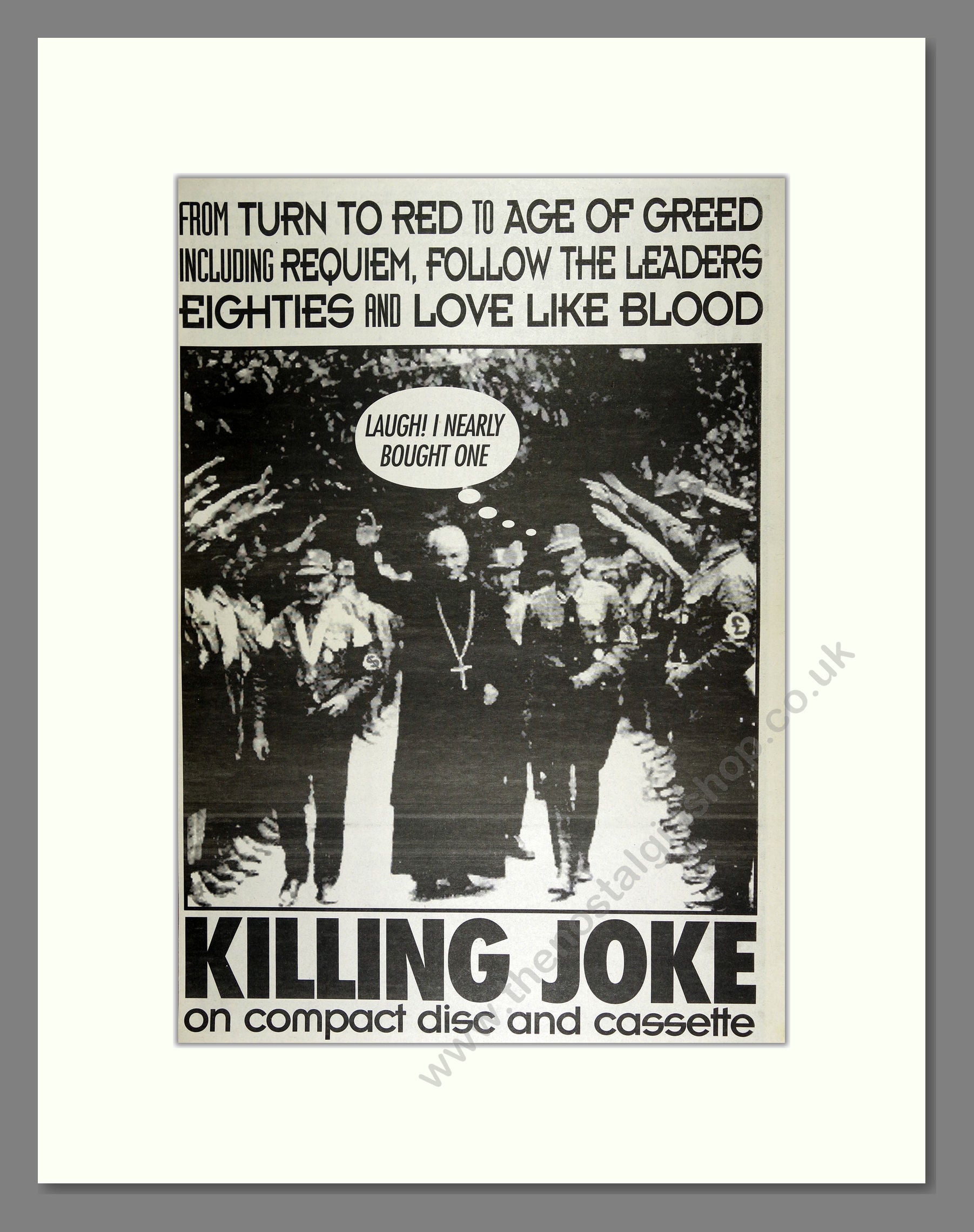 Killing Joke - Laugh I Nearly Bought One. Vintage Advert 1992 (ref AD16498)