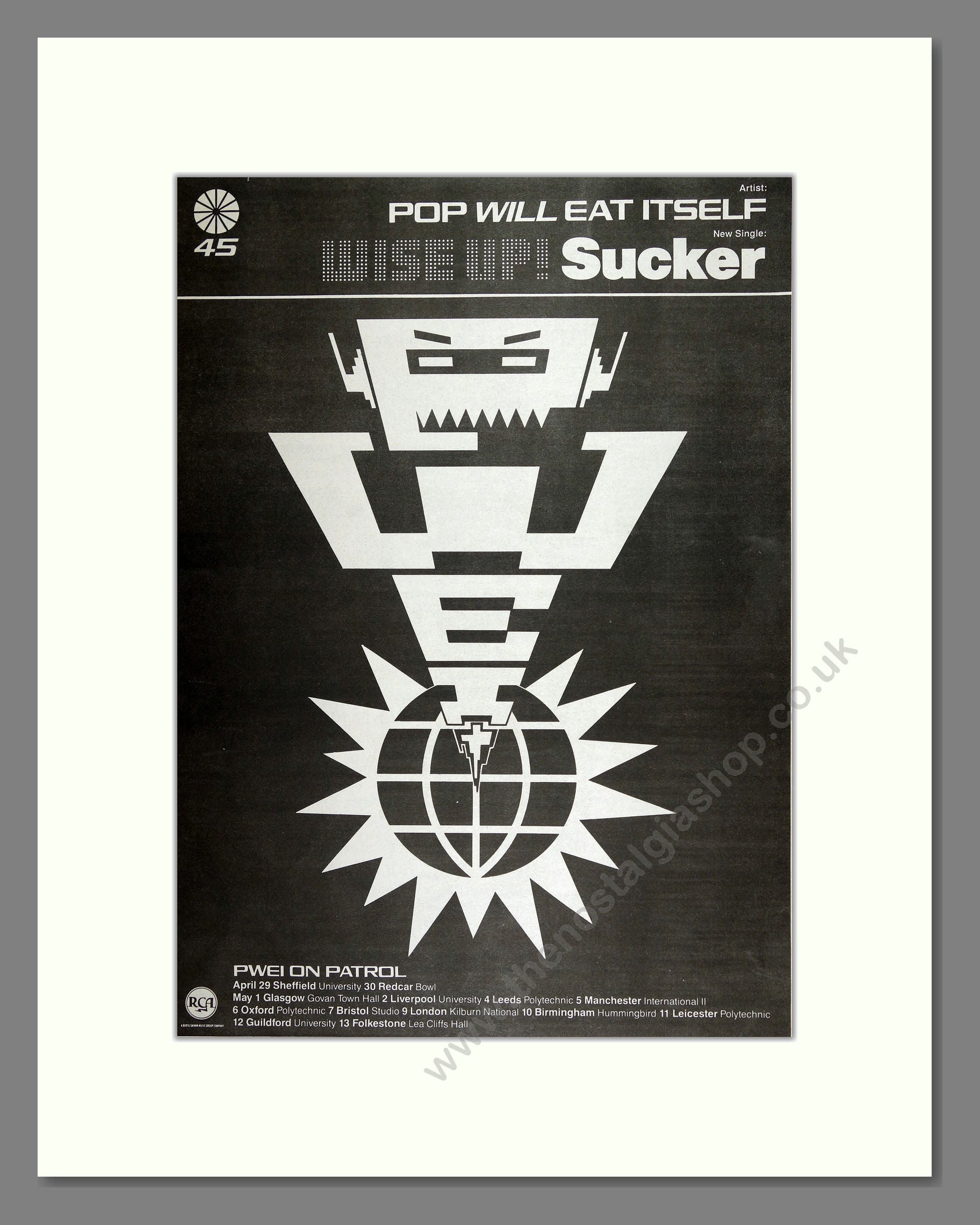 Pop Will Eat Itself - Wise Up Sucker. Vintage Advert 1989 (ref AD16517)