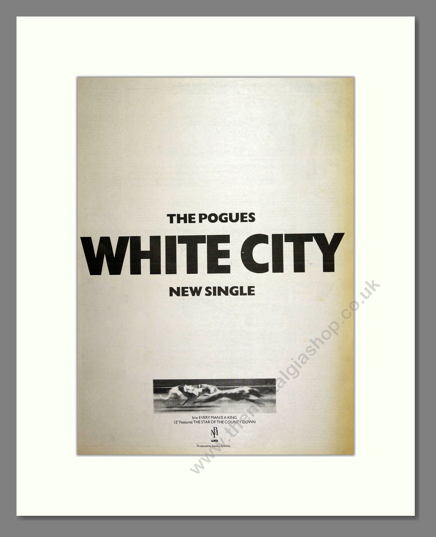 Pogues (The) - White City. Vintage Advert 1989 (ref AD16532)