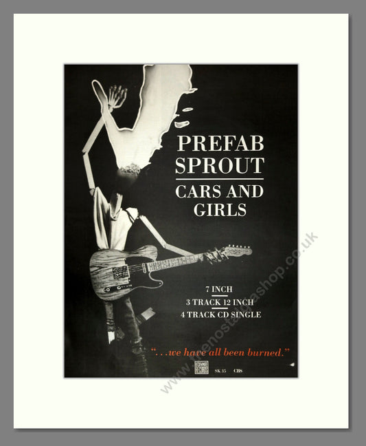 Prefab Sprout - Cars and Girls. Vintage Advert 1988 (ref AD16548)