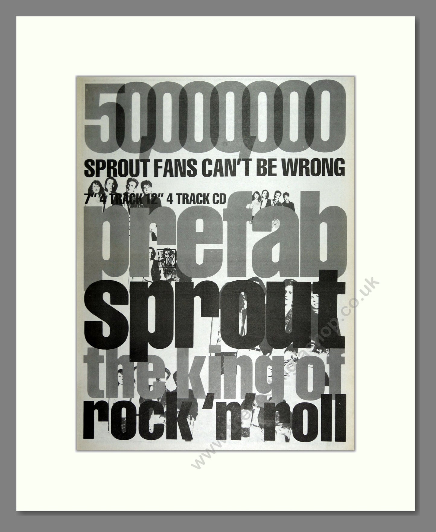 Prefab Sprout - The King of Rock n Roll. Vintage Advert 1988 (ref AD16549)