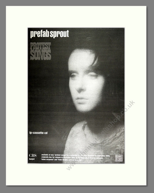 Prefab Sprout - Protest Songs. Vintage Advert 1989 (ref AD16550)