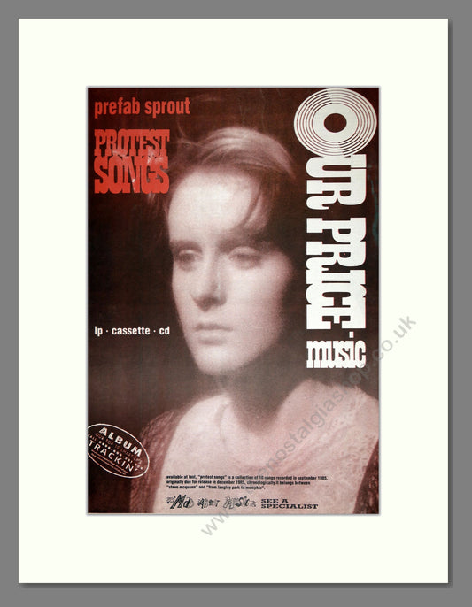 Prefab Sprout - Protest Songs. Vintage Advert 1989 (ref AD16553)