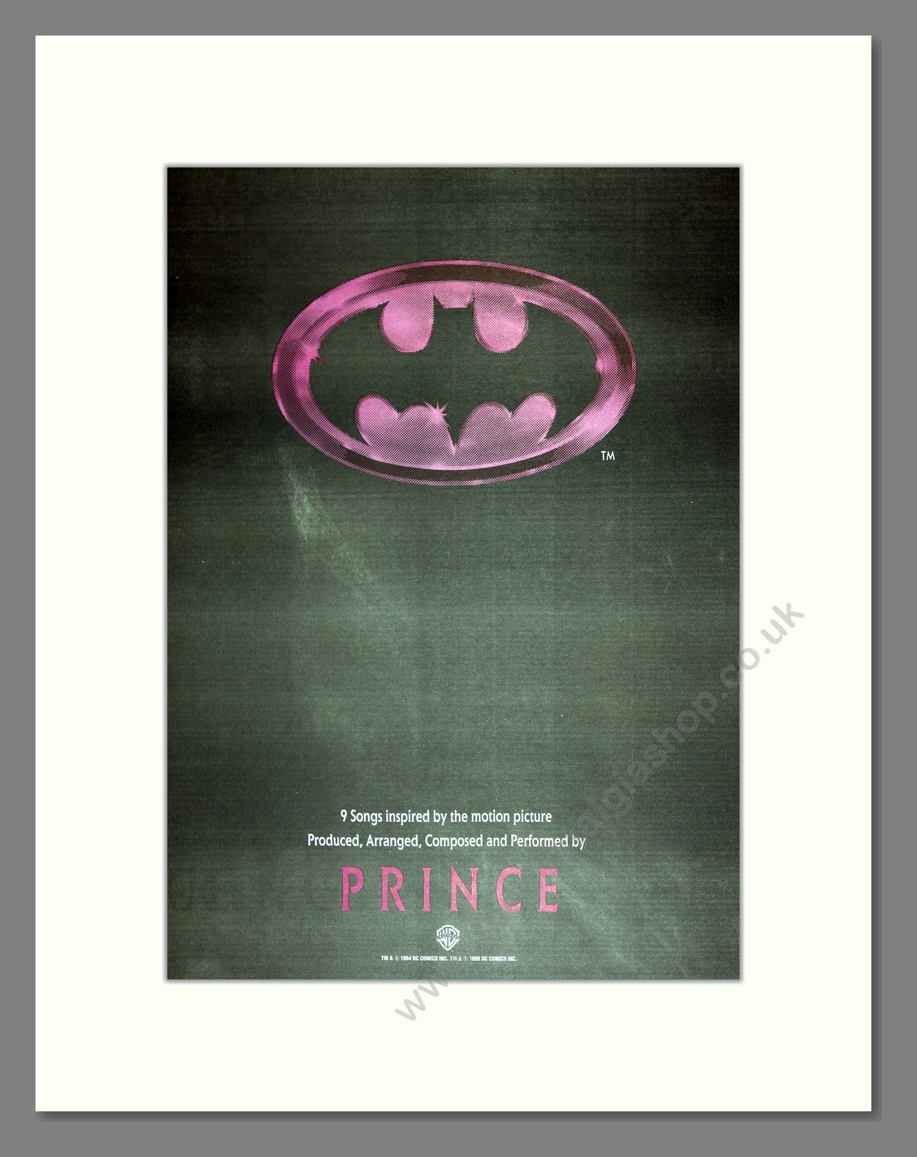 Prince - Batman. Vintage Advert 1989 (ref AD16559)