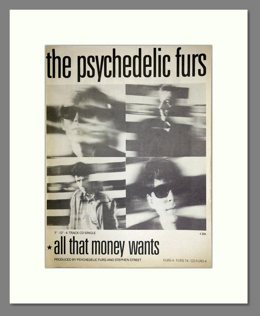 Psychedelic Furs (The) - All That Money Wants. Vintage Advert 1988 (ref AD16579)