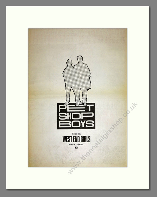 Pet Shop Boys - West End Girls. Vintage Advert 1985 (ref AD16653)