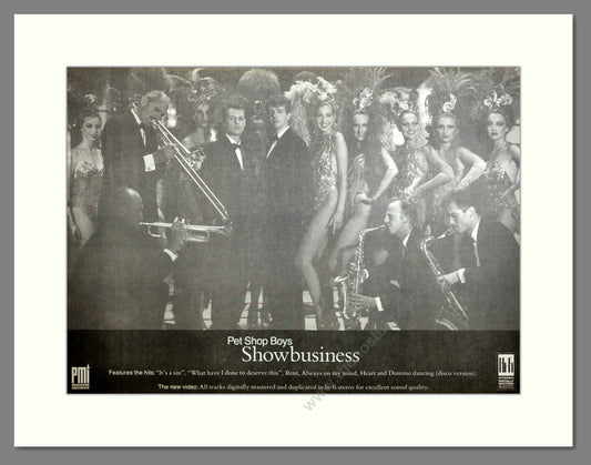 Pet Shop Boys - Showbusiness. Vintage Advert 1988 (ref AD16658)