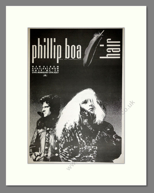 Phillip Boa and The Voodoo Club - Hair. Vintage Advert 1989 (ref AD16724)