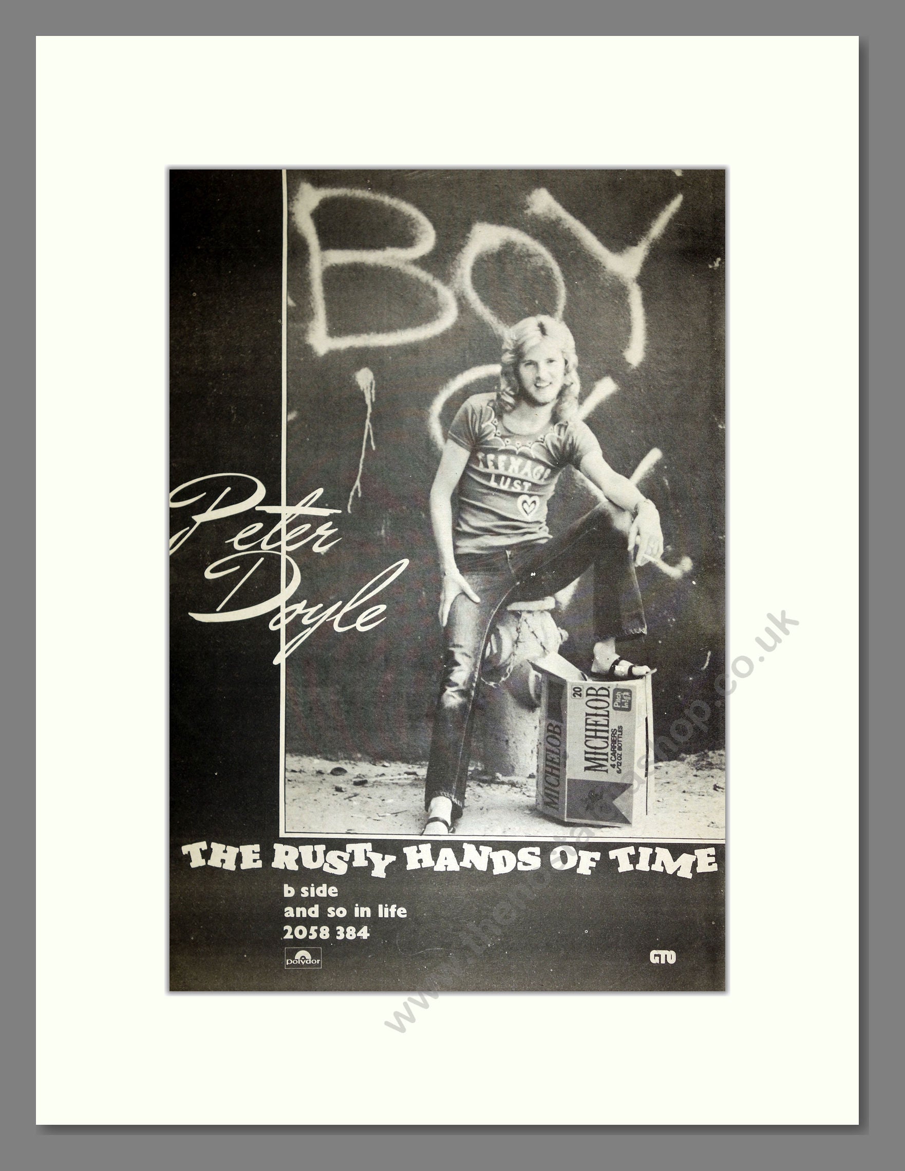 Peter Doyle - The Rusty Hands of Time. Vintage Advert 1973 (ref AD16733)