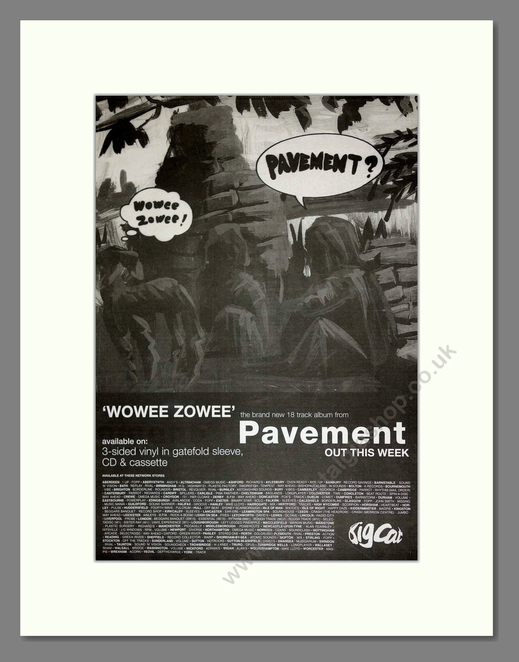 Pavement - Wowee Zowee. Vintage Advert 1995 (ref AD16762)