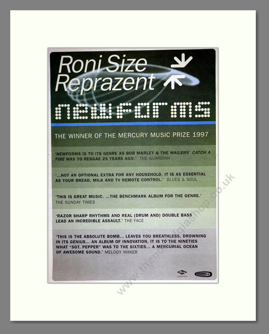 Roni Size - New Forms. Vintage Advert 1997 (ref AD16786)