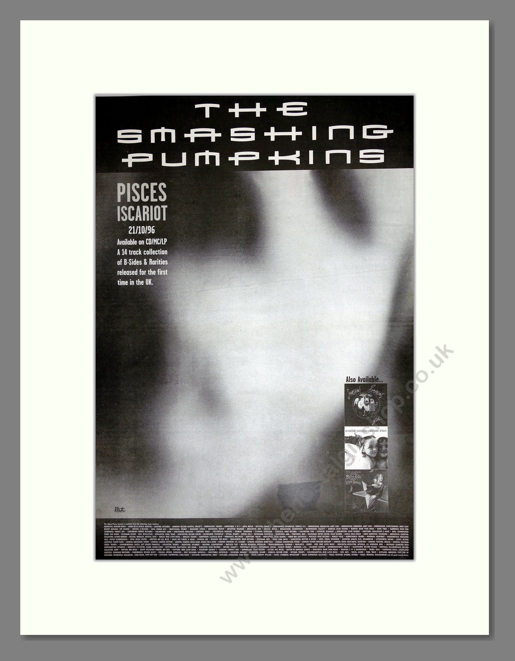 Smashing Pumpkins (The) - Pisces Iscariot. Vintage Advert 1996 (ref AD16794)