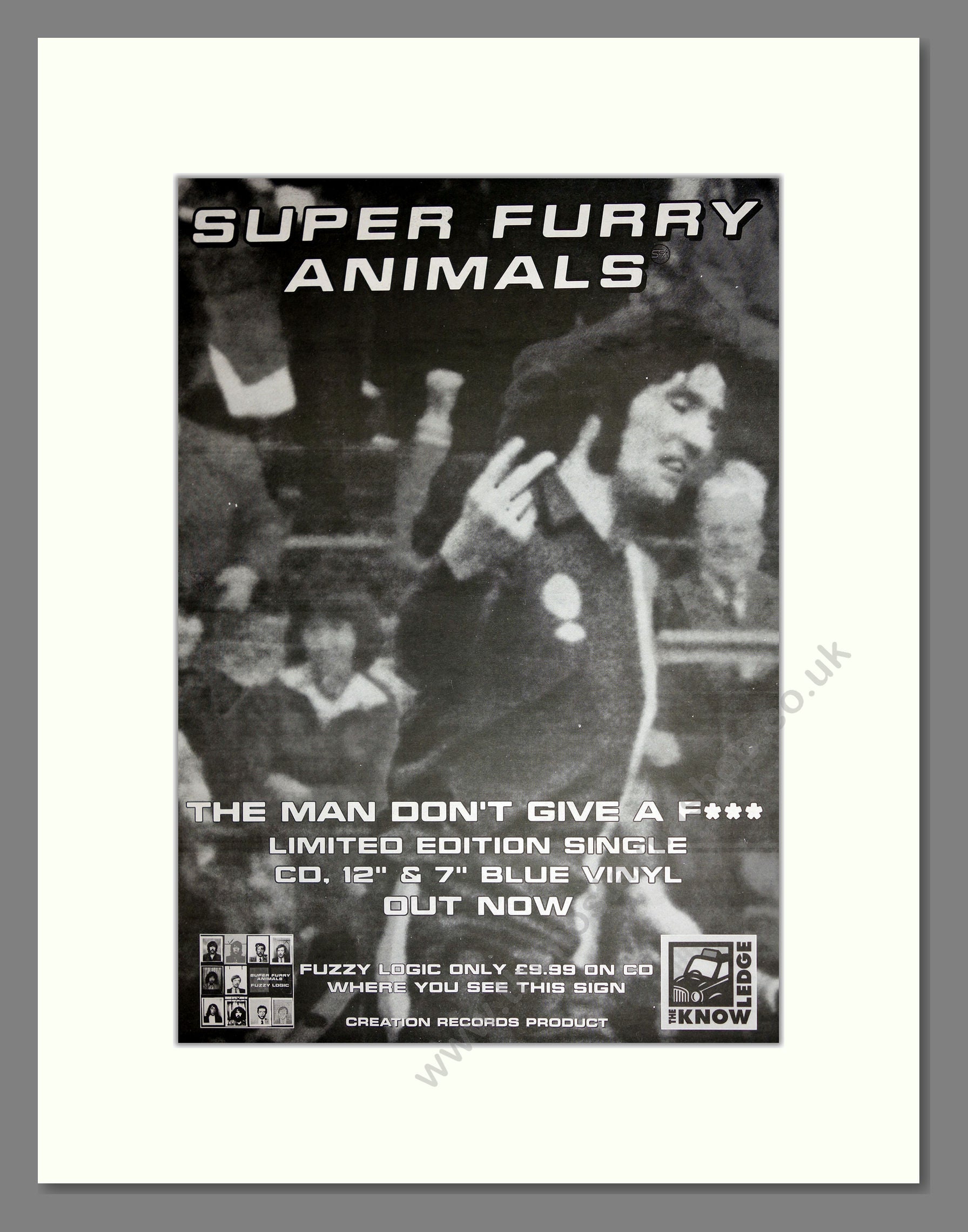 Super Furry Animals - The Man Don't Give a F***. Vintage Advert 1996 (ref AD16796)