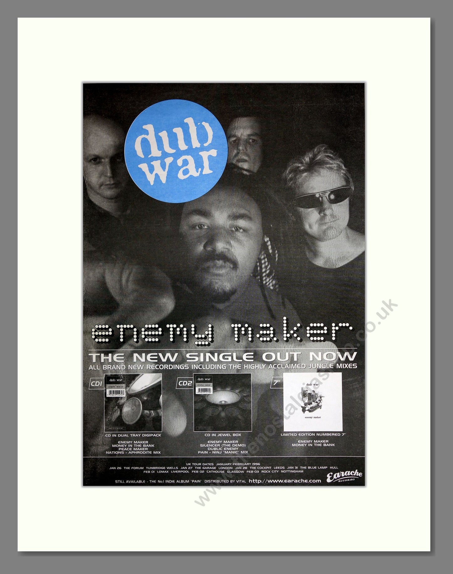 Dub War - Enemy Maker. Vintage Advert 1996 (ref AD16817)