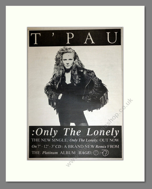 T'Pau - Only The Lonely. Vintage Advert 1989 (ref AD16824)