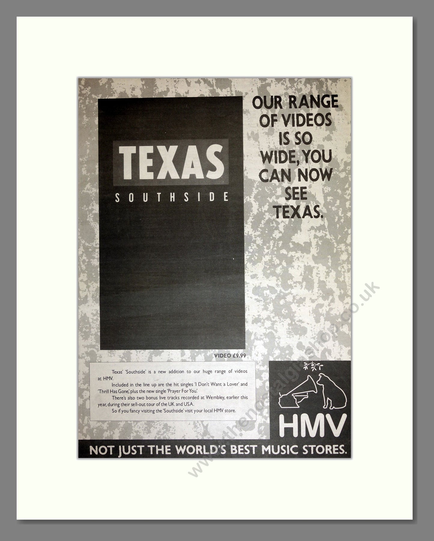 Texas - Southside. Vintage Advert 1989 (ref AD16832)