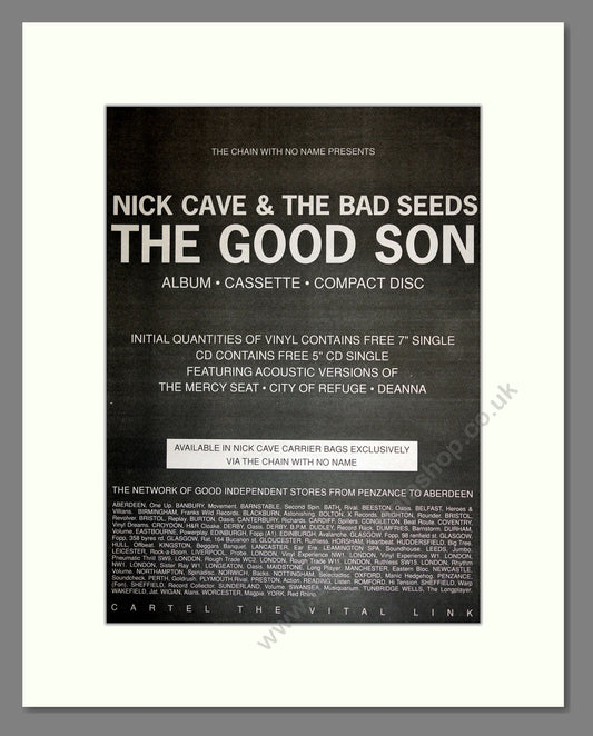 Nick Cave and The Bad Seeds - The Good Son. Vintage Advert 1990 (ref AD16840)