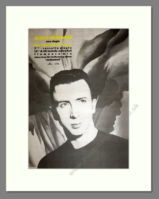 Marc Almond - The Desperate Hours. Vintage Advert 1990 (ref AD16842)