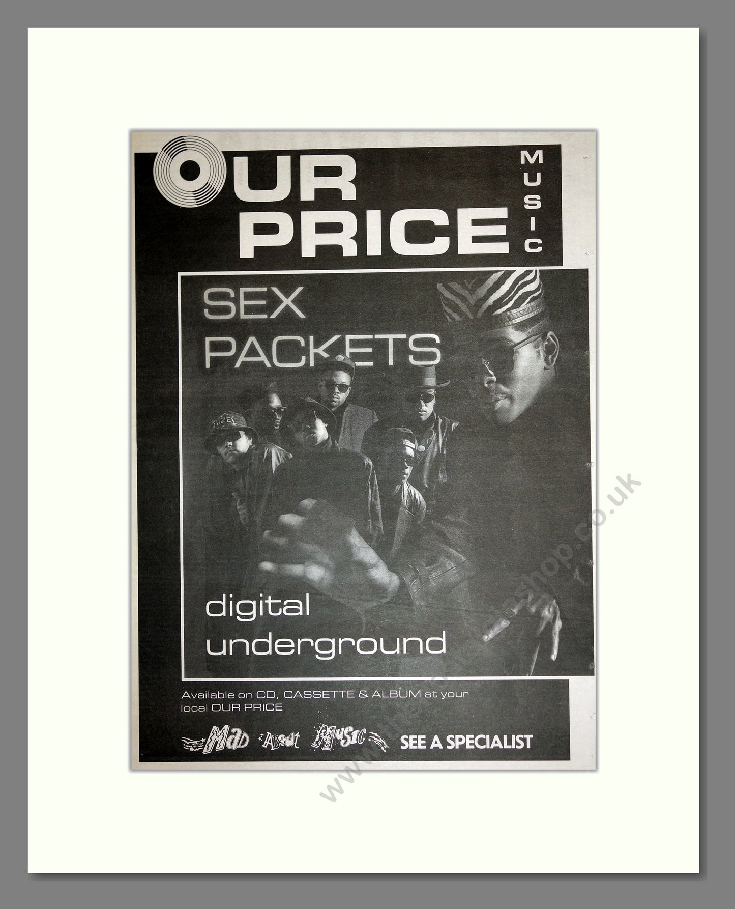 Sex Packets - Digital Underground . Vintage Advert 1990 (ref AD16844)