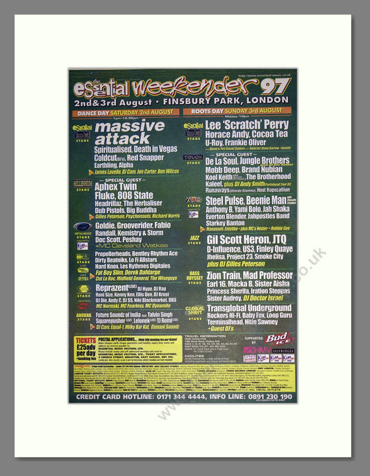 Essential Weekender - Festival. Vintage Advert 1997 (ref AD16851)