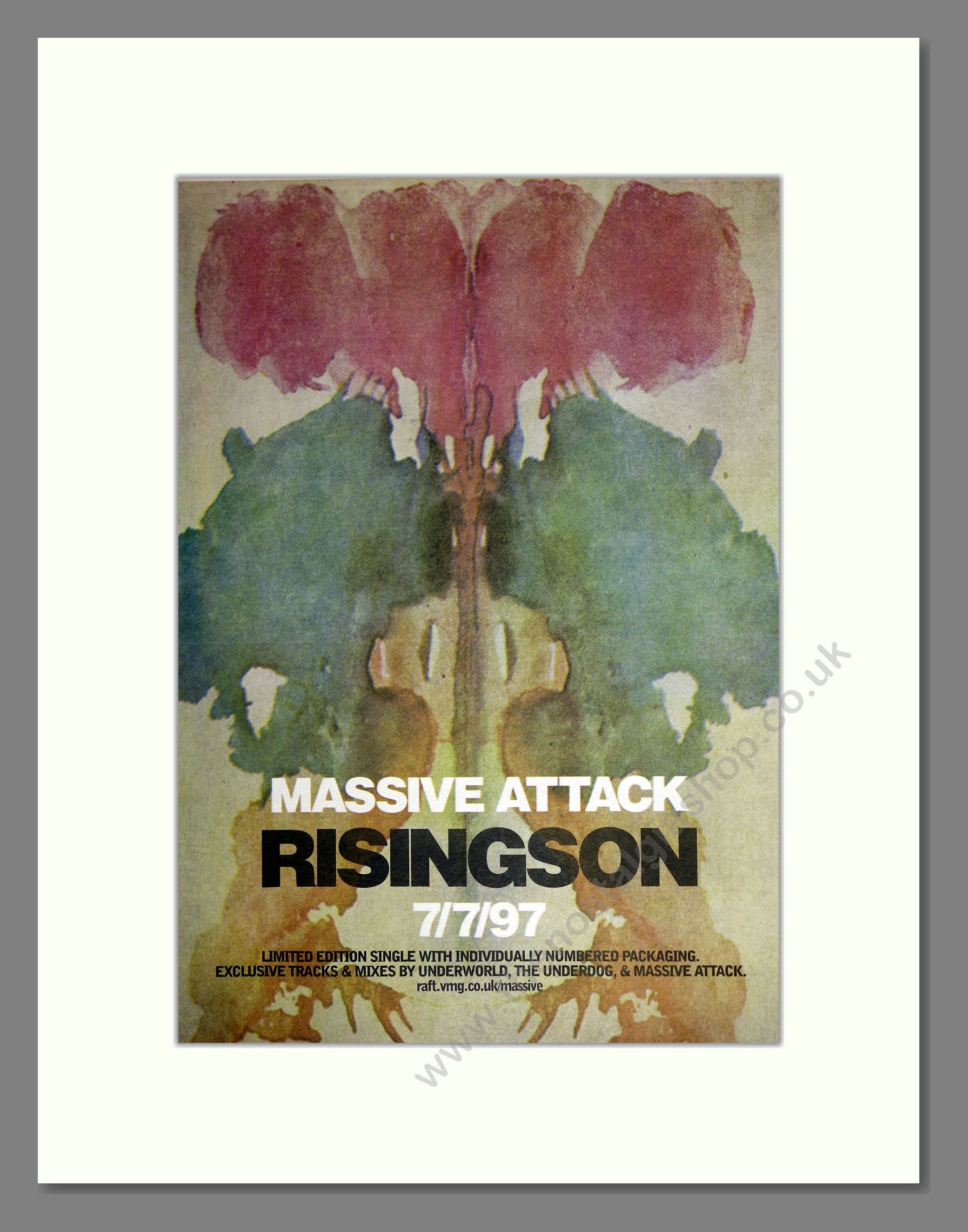 Massive Attack - Risingson. Vintage Advert 1997 (ref AD16853)