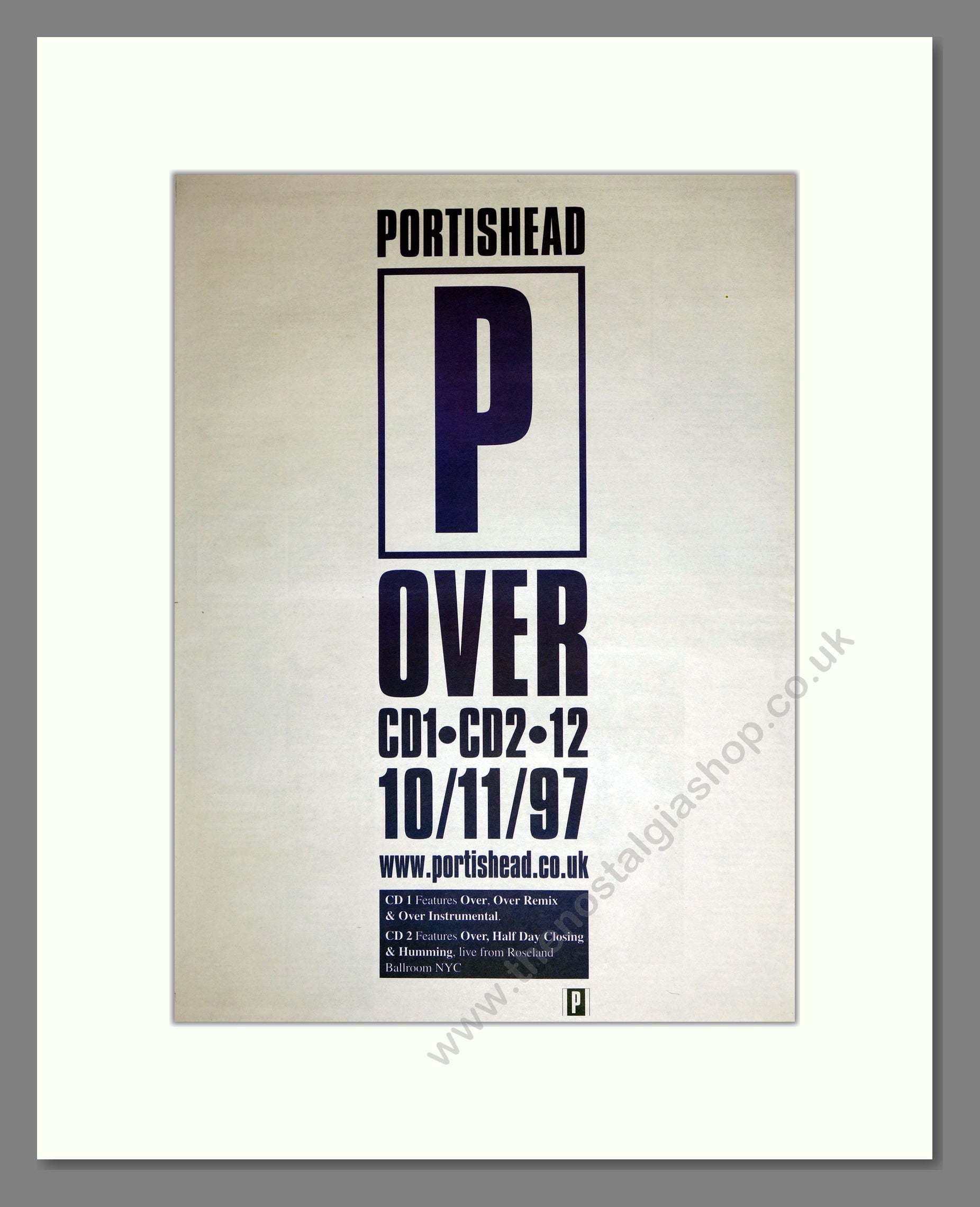 Portishead - Over. Vintage Advert 1997 (ref AD16862)