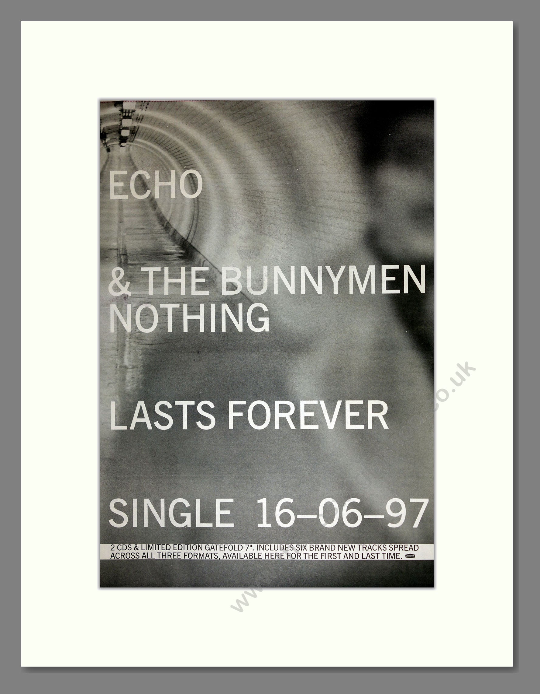 Echo and The Bunnymen - Nothing Lasts Forever. Vintage Advert 1997 (ref AD16887)