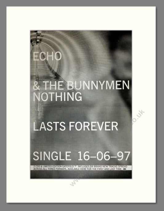 Echo and The Bunnymen - Nothing Lasts Forever. Vintage Advert 1997 (ref AD16887)