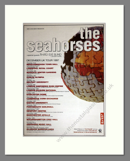 Seahorses - UK Tour. Vintage Advert 1997 (ref AD16897)