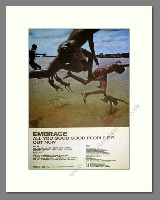 Embrace - All You Good Good People E.P. Vintage Advert 1997 (ref AD16900)