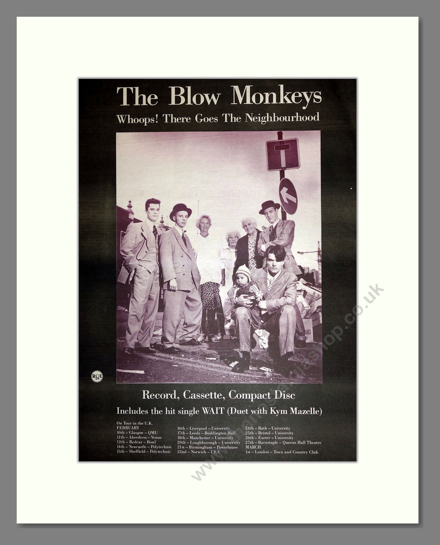 Blow Monkeys (The) - Whoops There Goes The Neighbourhood. Vintage Advert 1989 (ref AD16907)