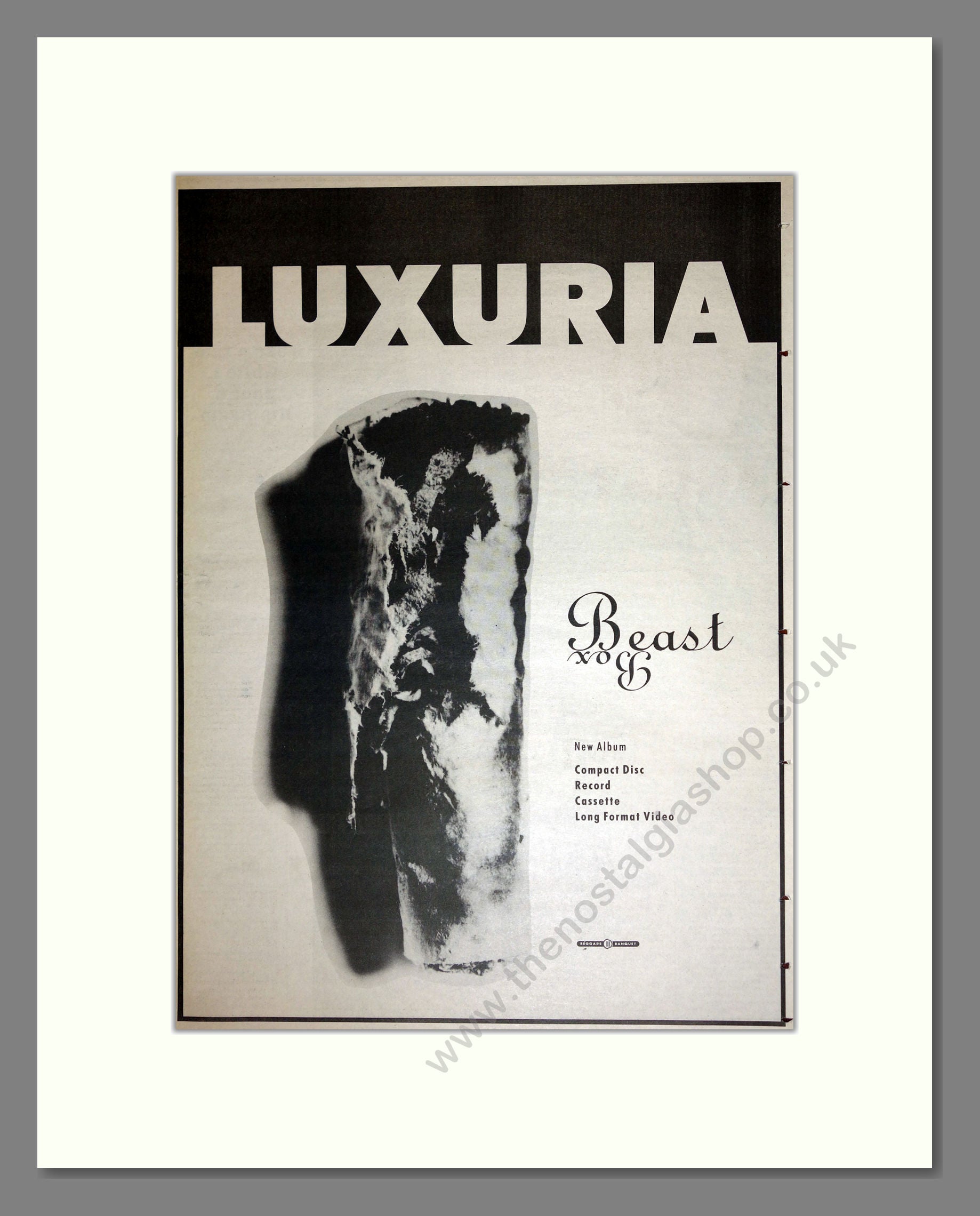 Luxuria - Beast Box. Vintage Advert 1990 (ref AD16924)