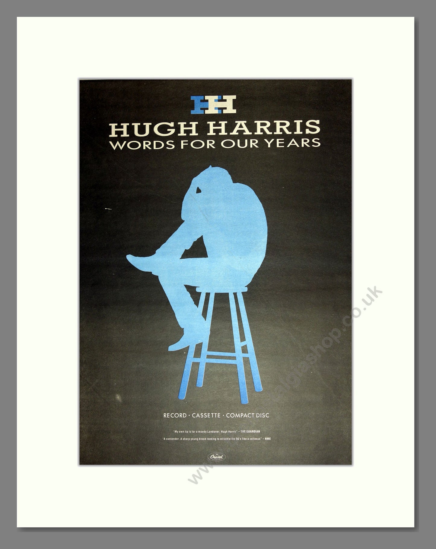 Hugh Harris - Words for Our Years. Vintage Advert 1990 (ref AD16931)