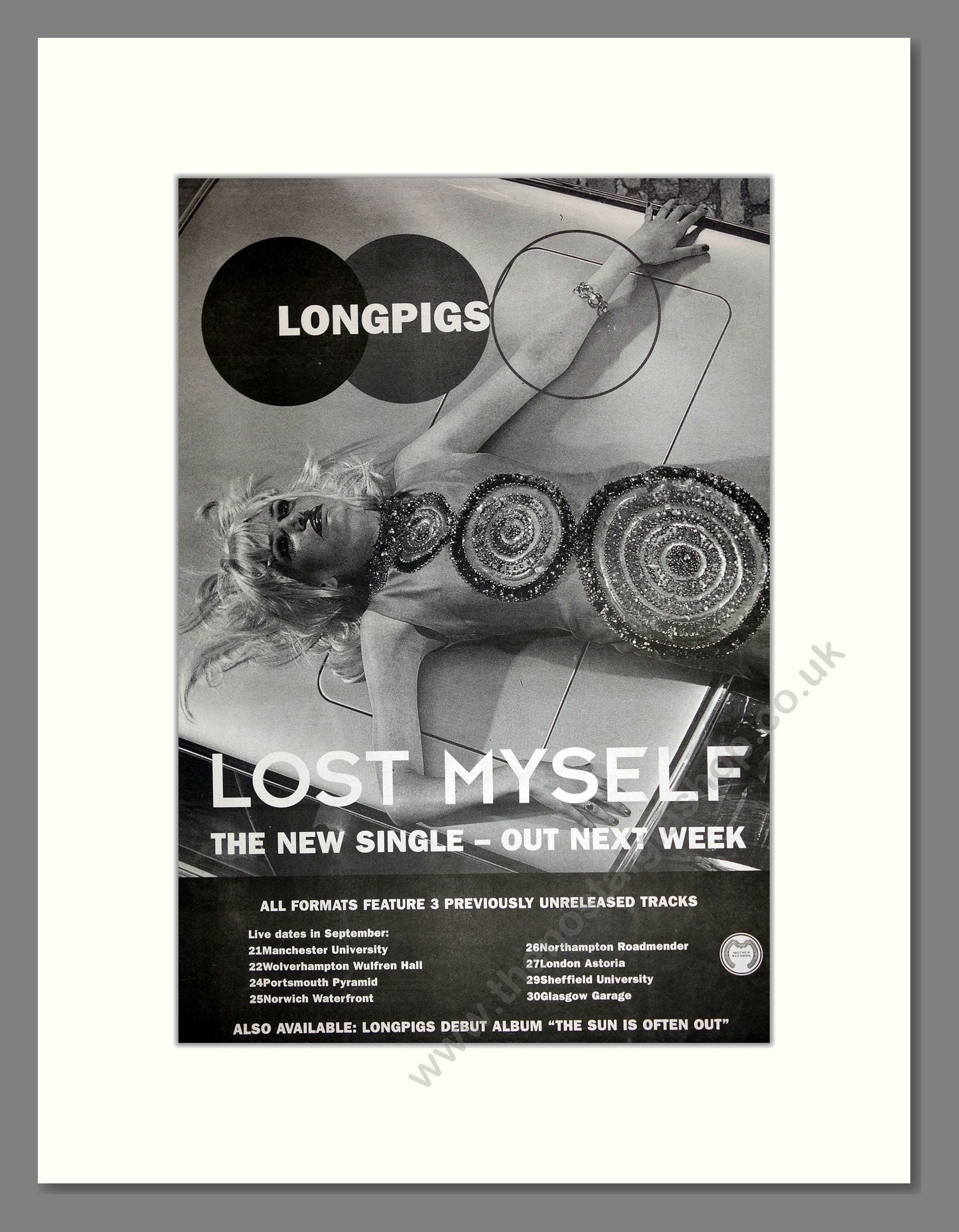 Longpigs - Lost Myself. Vintage Advert 1996 (ref AD16934)