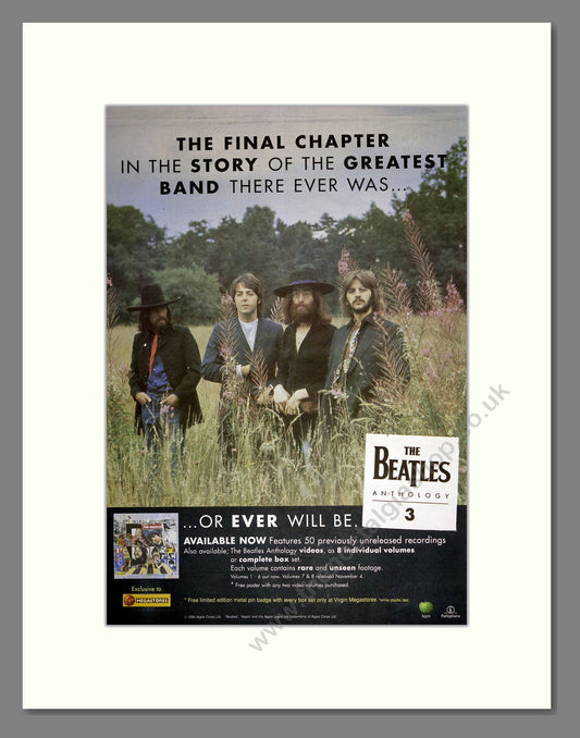 Beatles (The) - Anthology 3. Vintage Advert 1996 (ref AD16941)