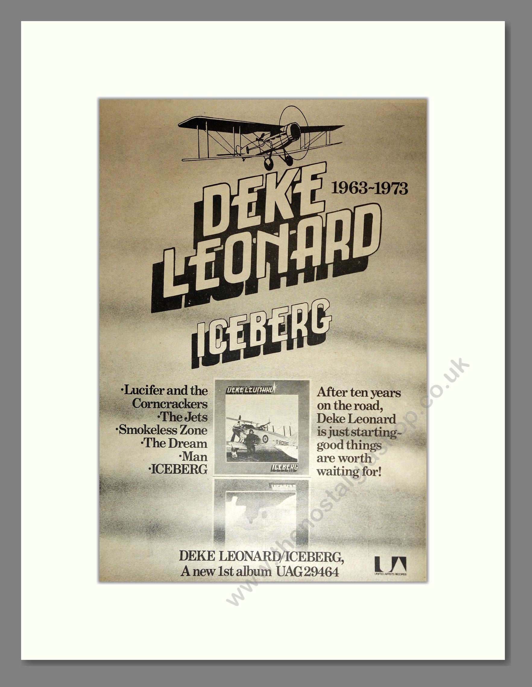 Deke Leonard - Iceberg. Vintage Advert 1973 (ref AD16942)