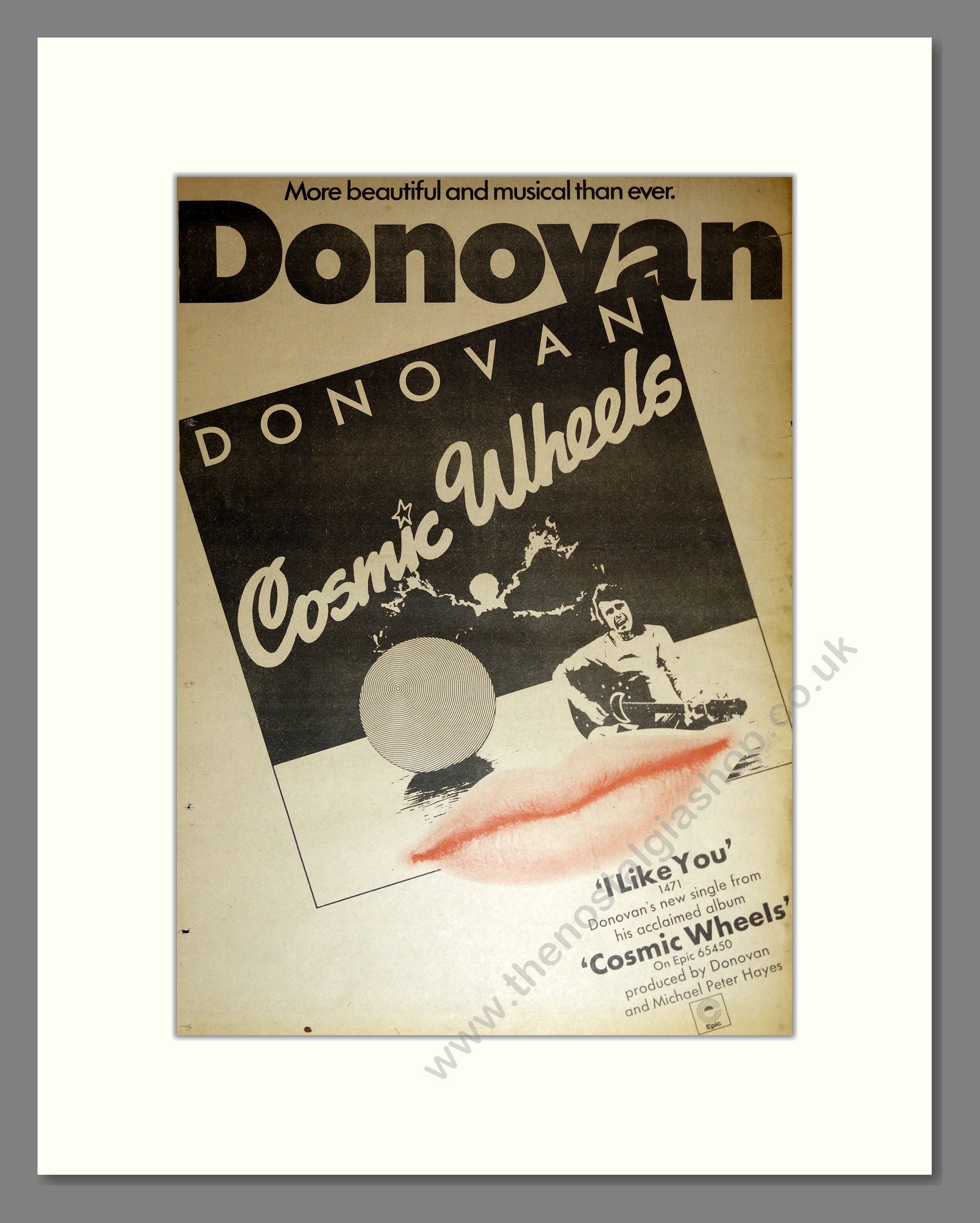 Donovan - Cosmic Wheels. Vintage Advert 1973 (ref AD16947)