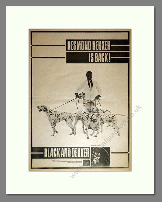 Desmond Dekker - Black and Dekker. Vintage Advert 1980 (ref AD16950)