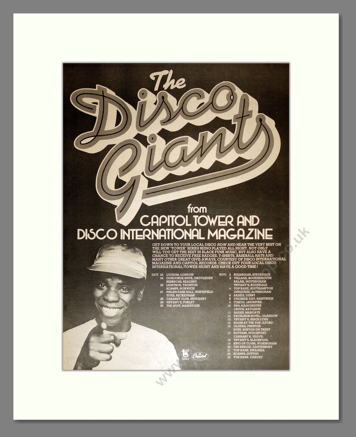 Disco Giants (The)  - UK Tour. Vintage Advert 1978 (ref AD16957)