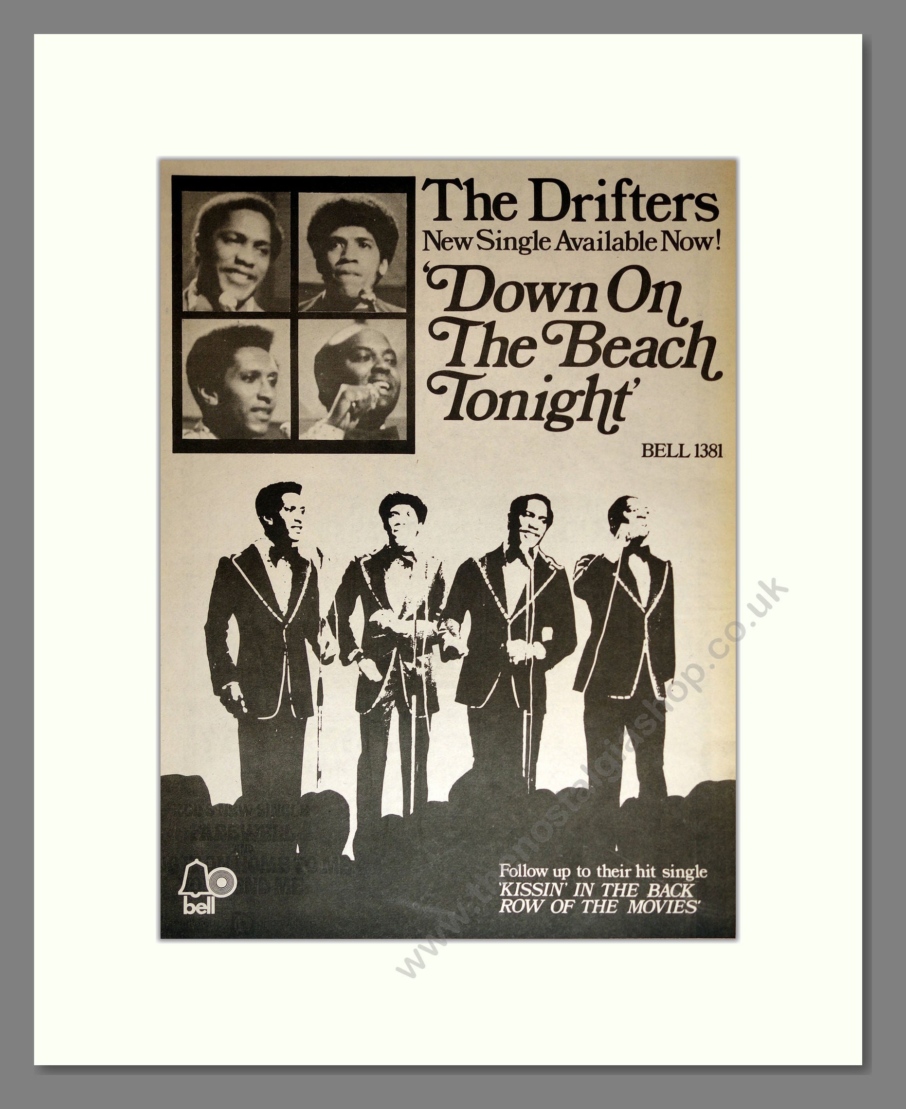 Drifters (The) - Down On The Beach Tonight. Vintage Advert 1974 (ref AD16960)