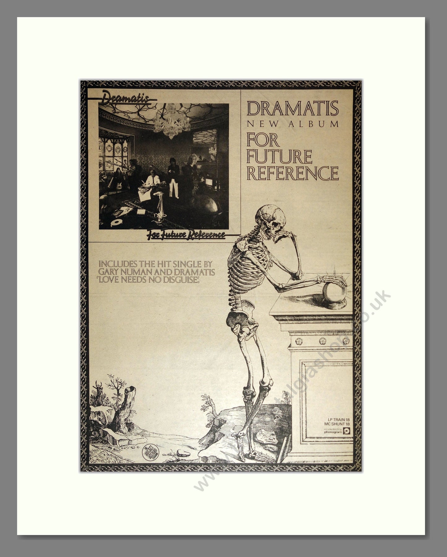 Dramatis - For Future Reference. Vintage Advert 1981 (ref AD16973)