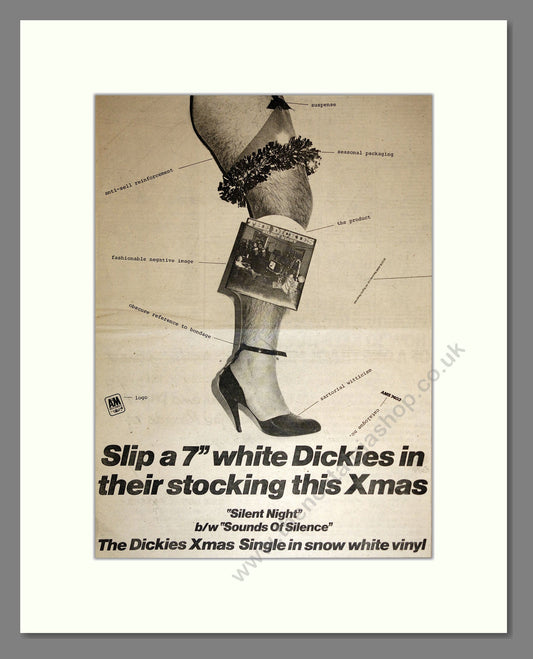 Dickies (The) - Silent Night. Vintage Advert 1978 (ref AD16988)