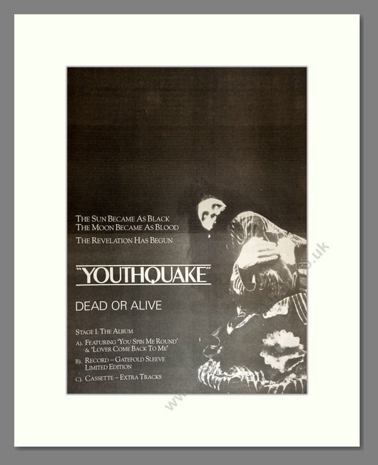 Dead Or Alive - Youthquake. Vintage Advert 1985 (ref AD17004)