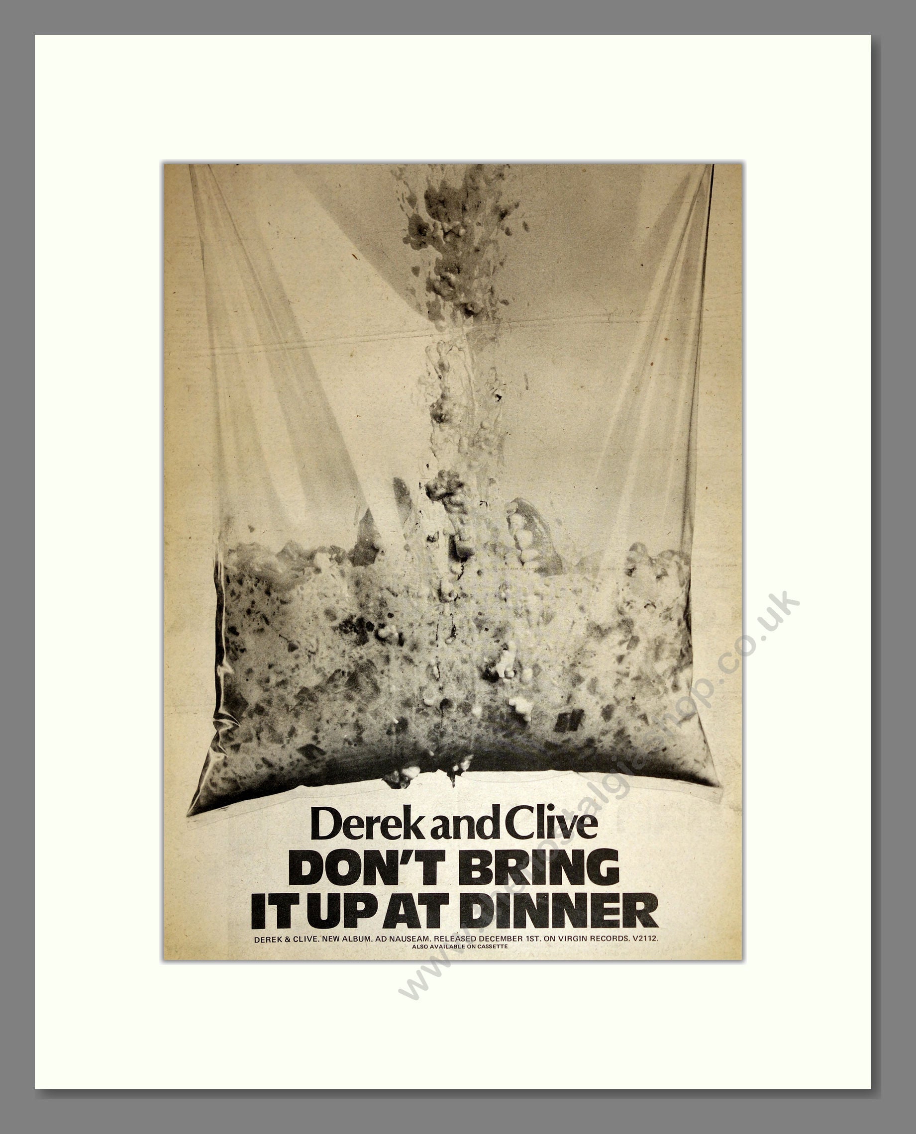 Derek and Clive - Don't Bring It Up At Dinner. Vintage Advert 1978 (ref AD17014)