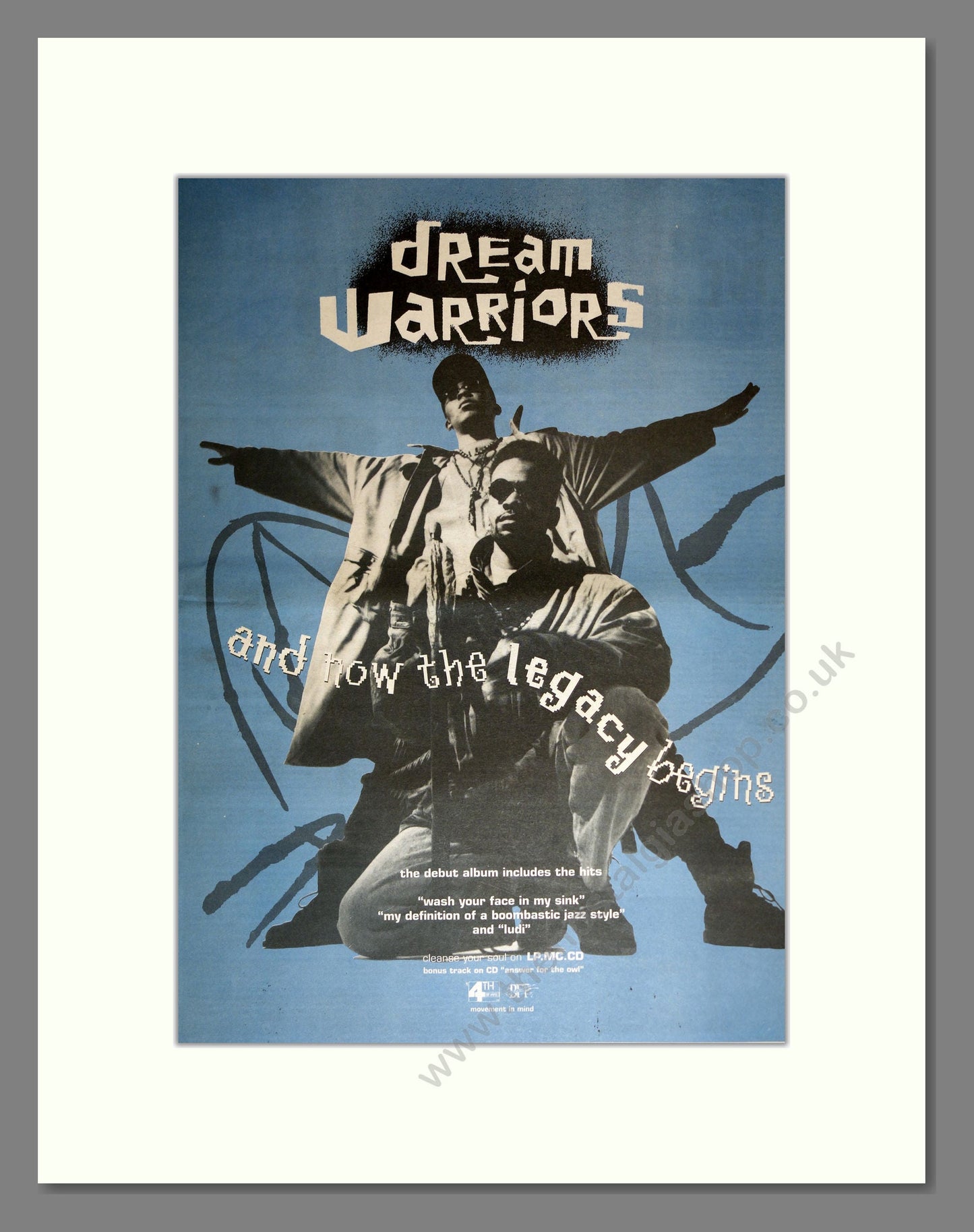 Dream Warriors - And Now The Legacy Begins. Vintage Advert 1991 (ref AD17032)