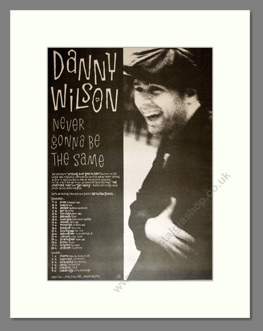 Danny Wilson - UK Tour. Vintage Advert 1989 (ref AD17040)