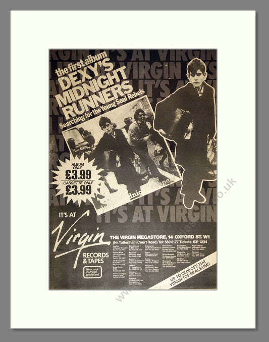 Dexys Midnight Runners - Searching For The Young Soul Rebels. Vintage Advert 1980 (ref AD17049)