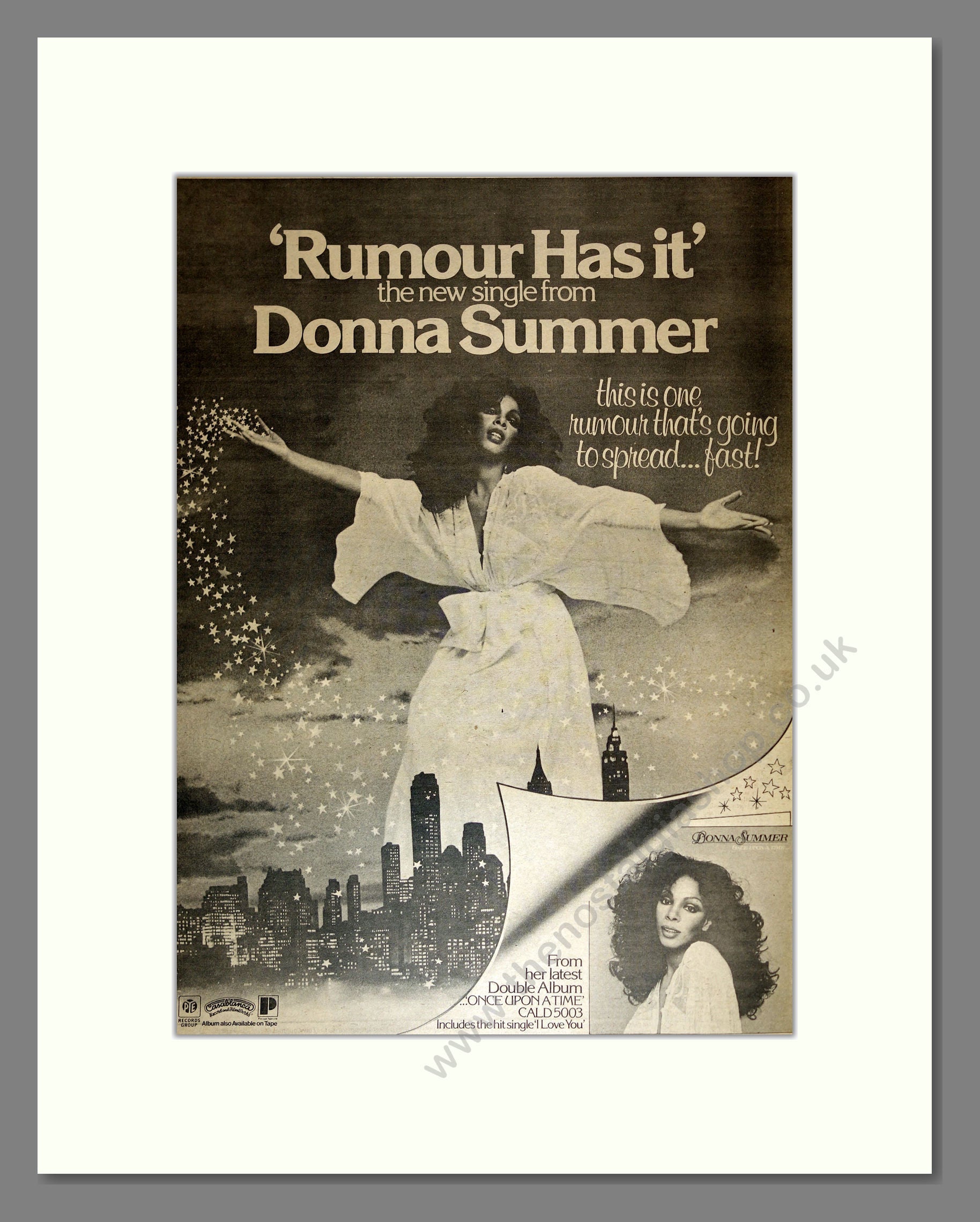 Donna Summer - Rumour Has It. Vintage Advert 1978 (ref AD17056)