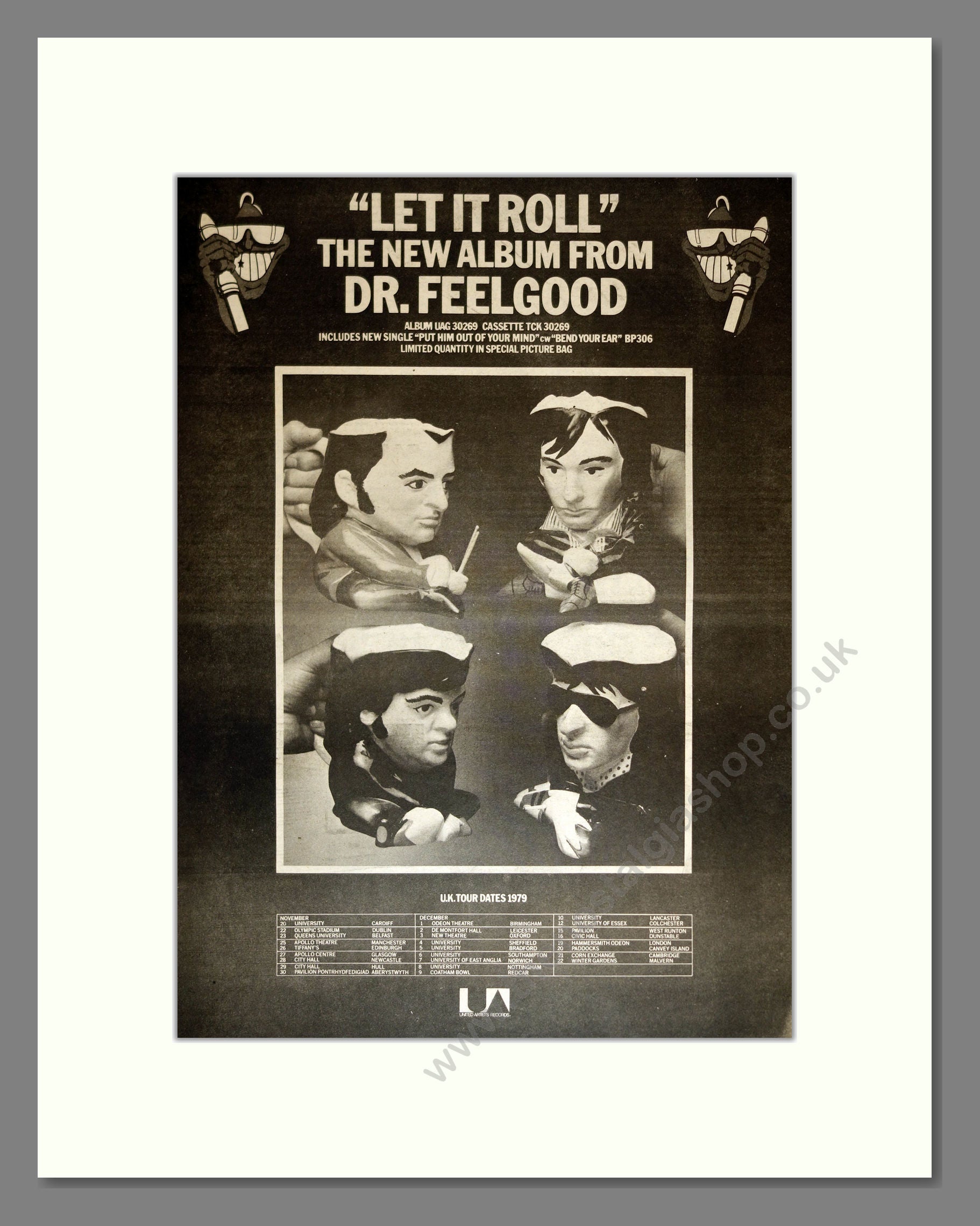 Dr Feelgood - Let It Roll (UK Tour). Vintage Advert 1979 (ref AD17096)