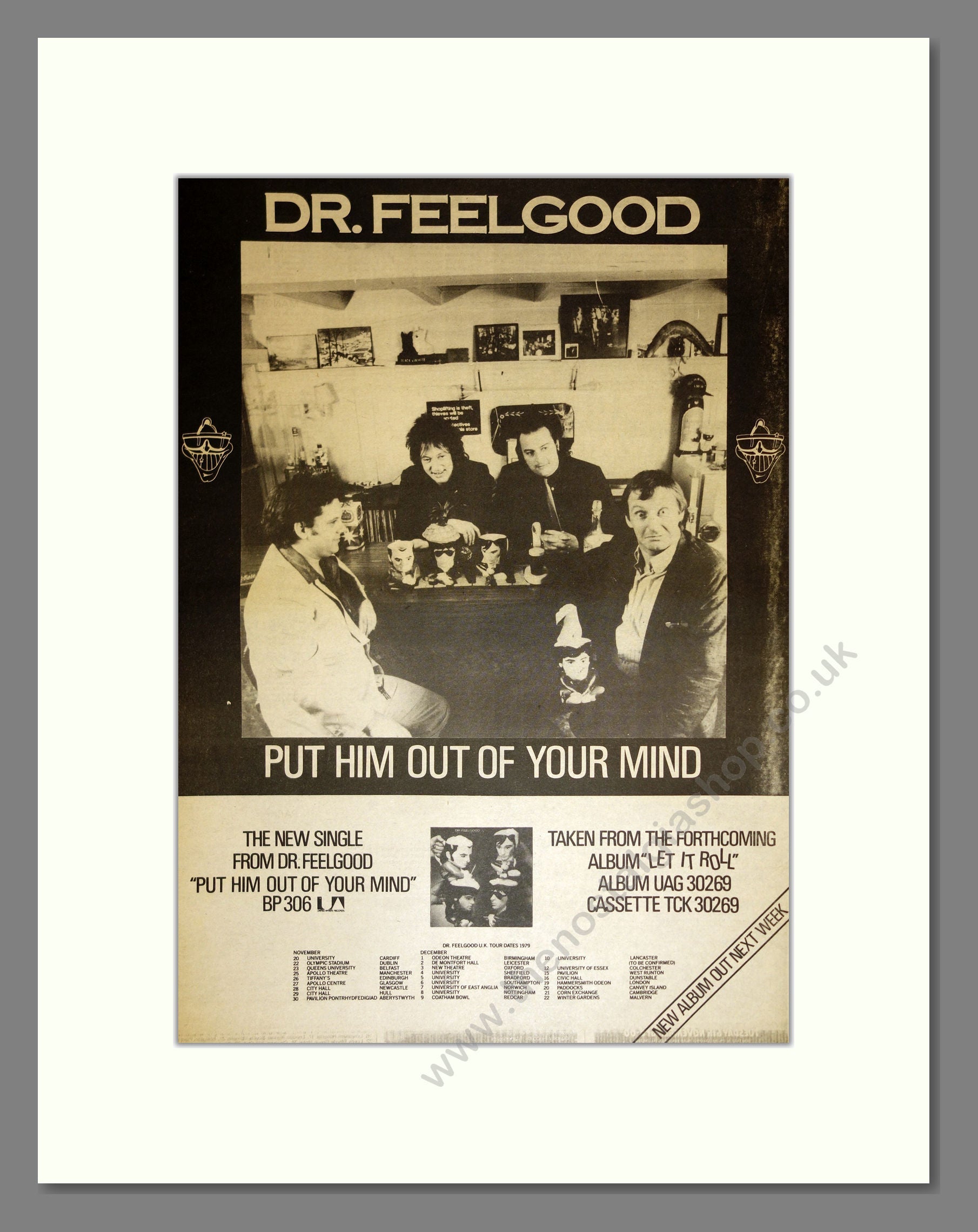 Dr Feelgood - Put Him Out Of Your Mind. Vintage Advert 1979 (ref AD17100)